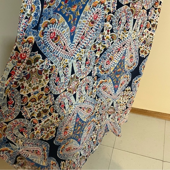 XHILARATION Butterfly Graphic Print Spaghetti Strap, Side Zip, Maxi Dress Size M - Picture 7 of 14